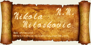 Nikola Milošković vizit kartica